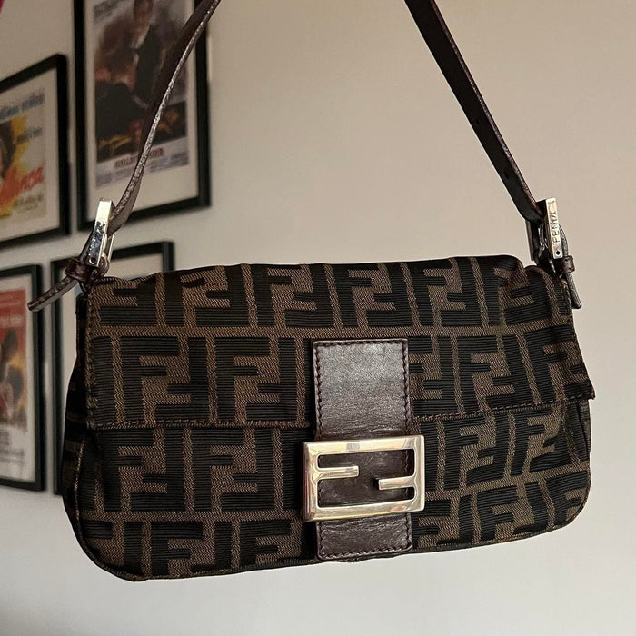 Fendi zucca baguette shoulder bag