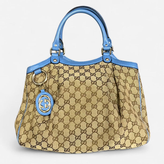 Gucci sukey blue shoulder bag