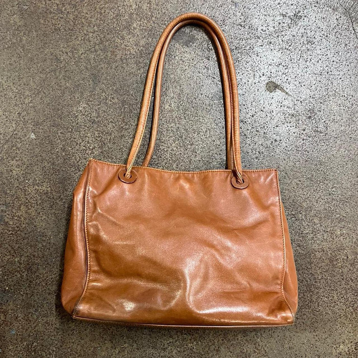 Chanel brown leather tote bag