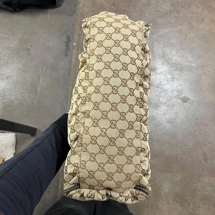 Gucci brown leather abbey shoulder bag