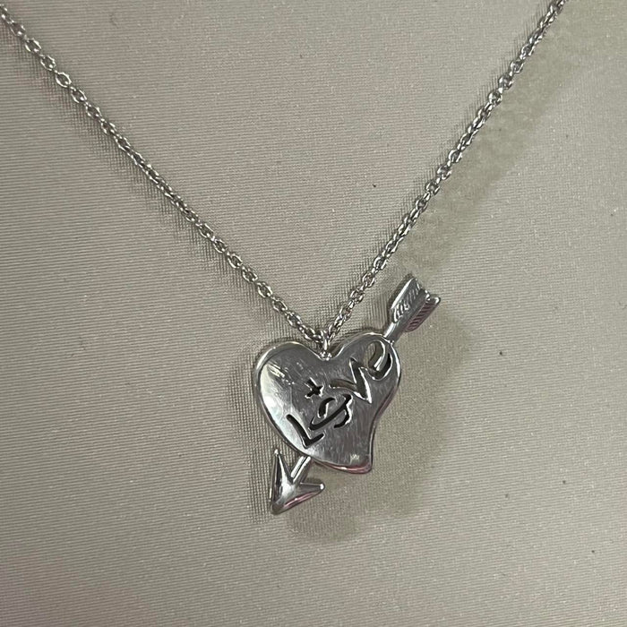 Vivienne Westwood sterling silver love heart necklace