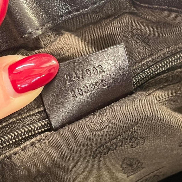 Gucci sukey brown leather guccissima bag