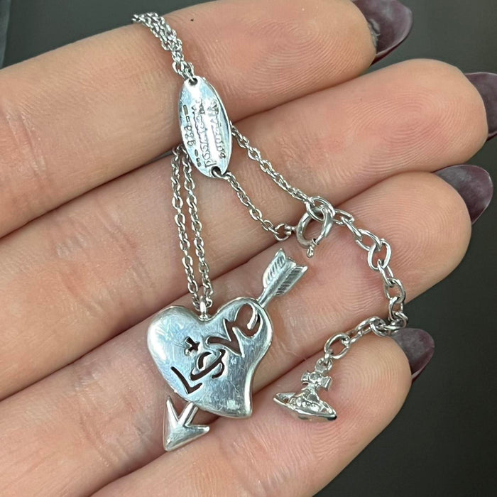 Vivienne Westwood sterling silver love heart necklace