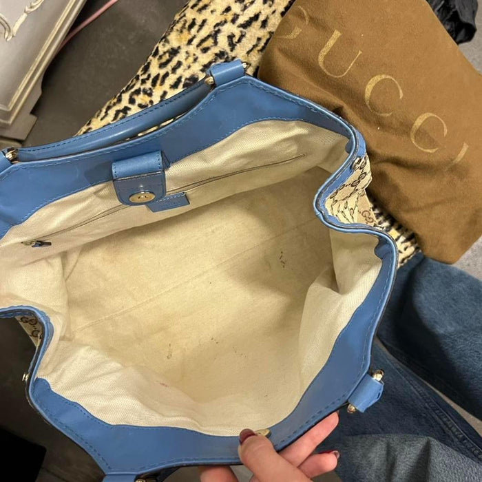 Gucci sukey blue shoulder bag