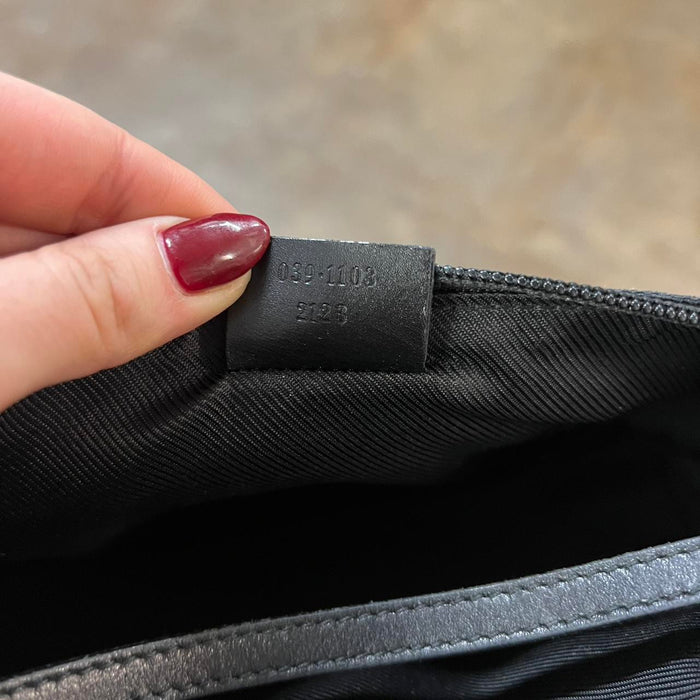 Gucci black boat bag & coin purse