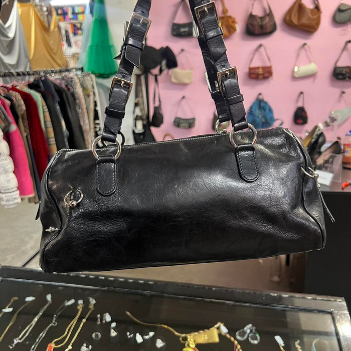Dior hardcore black leather handbag