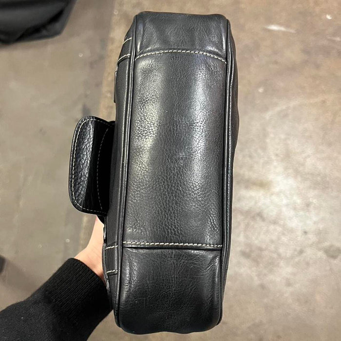 Christian Dior black leather shoulder bag