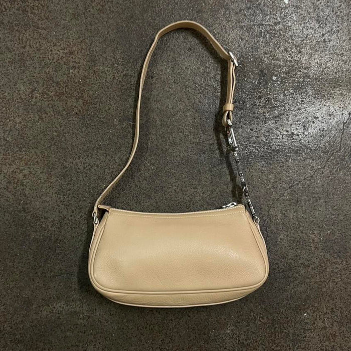 Christian Dior beige spellout shoulder bag
