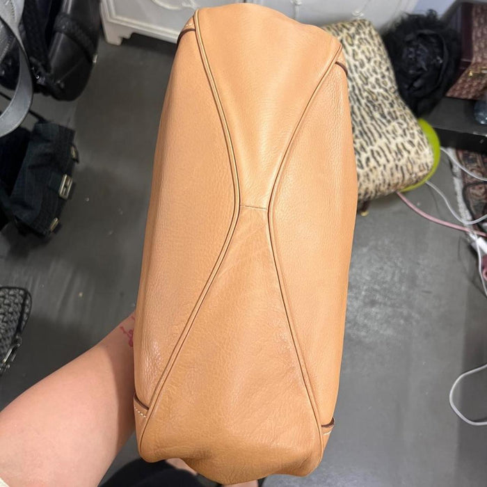 Miu Miu tan leather padlock shoulder bag