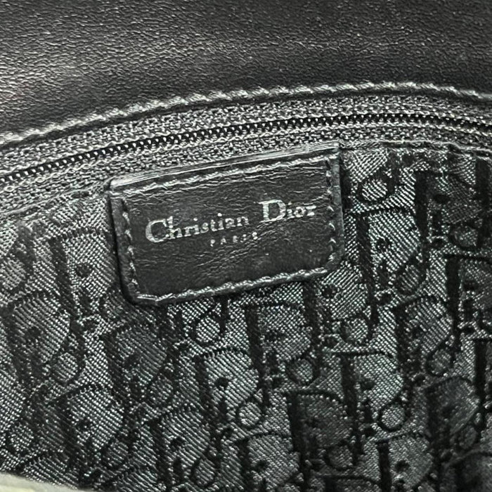 Christian Dior black leather large admit it bag
