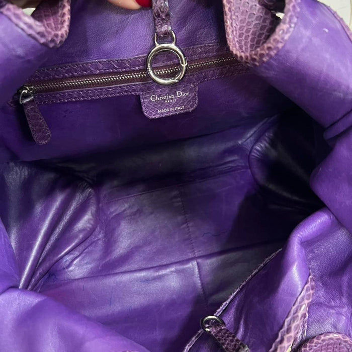 Christian Dior purple python 61 bag