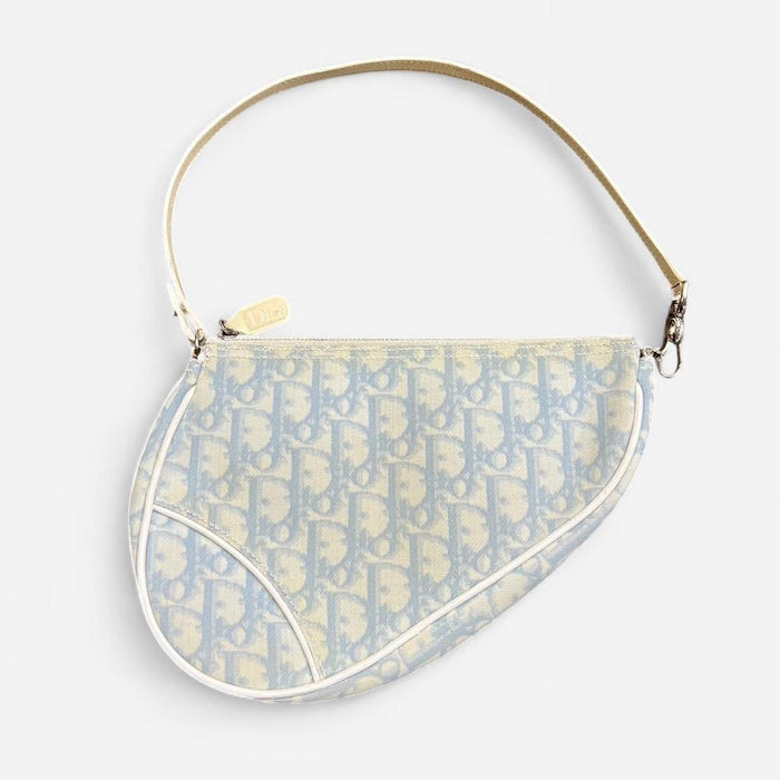 Dior blue mini saddle bag