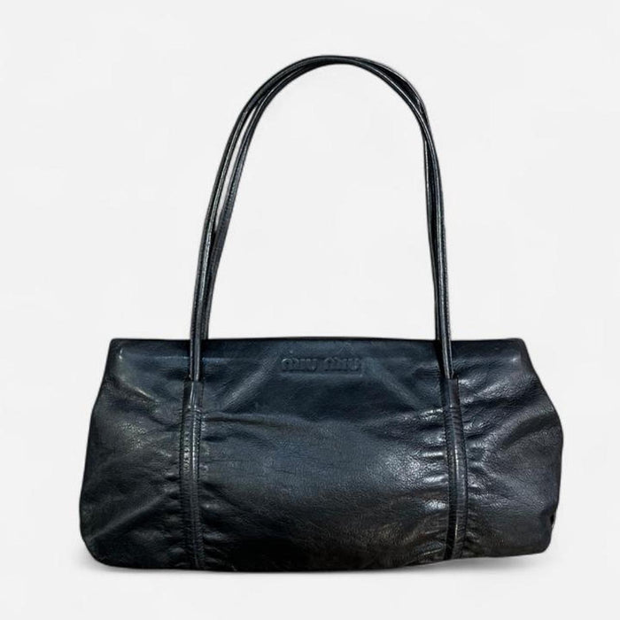 Miu Miu black leather shoulder bag
