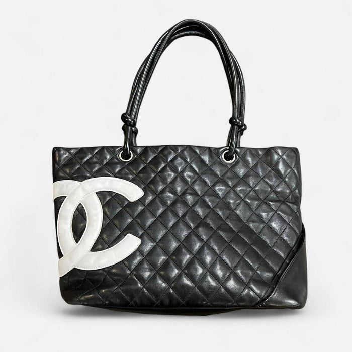 Chanel cambon tote bag in black