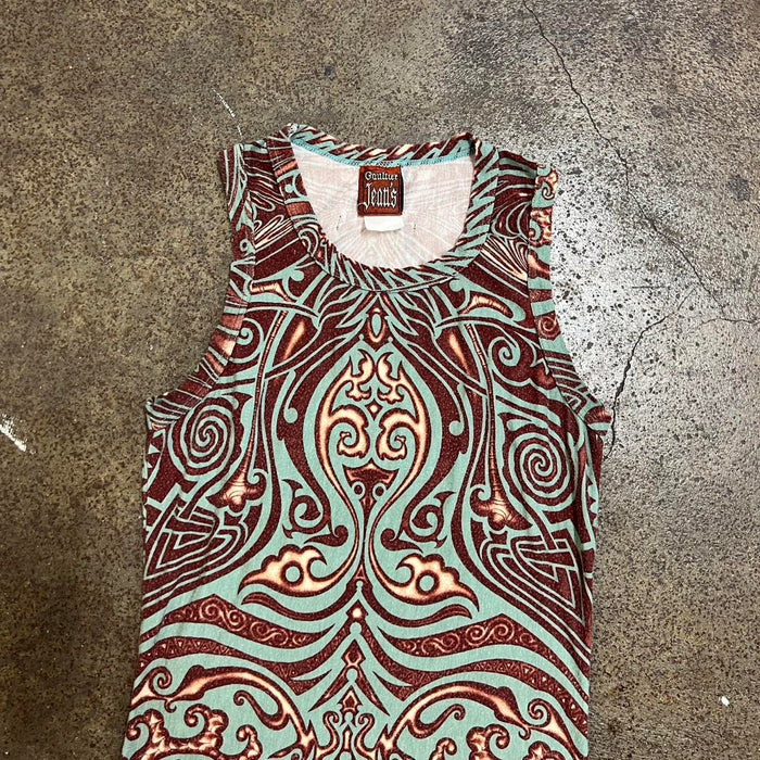 Jean Paul Gaultier tribal maxi dress