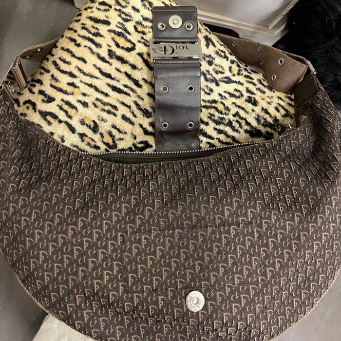Christian Dior brown street chic XL hobo bag