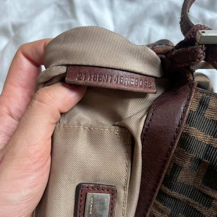 Fendi zucca baguette shoulder bag