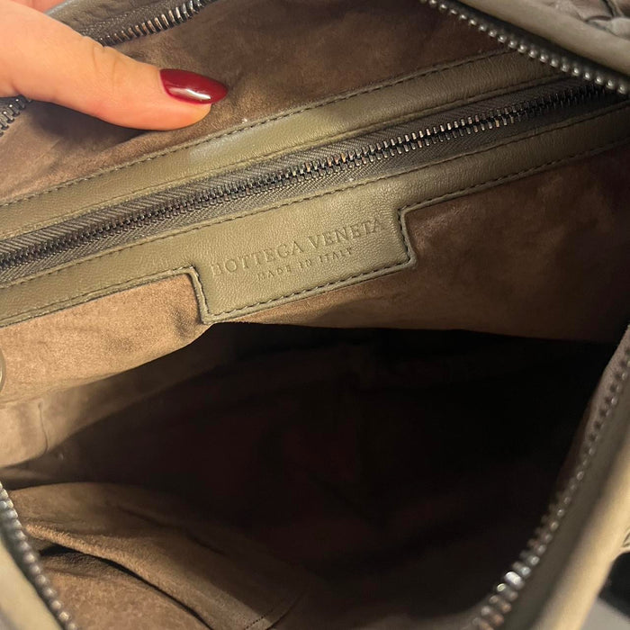Bottega Veneta grey hobo bag