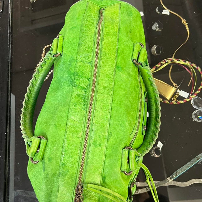 Balenciaga city apple green bag