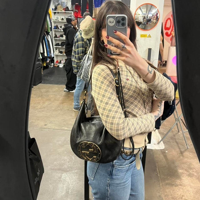 Gucci black blondie hobo bag
