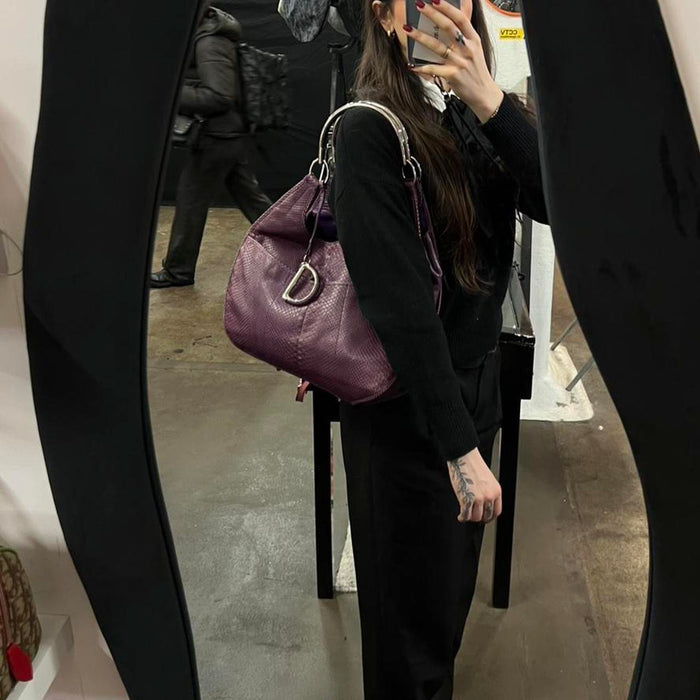 Christian Dior purple python 61 bag