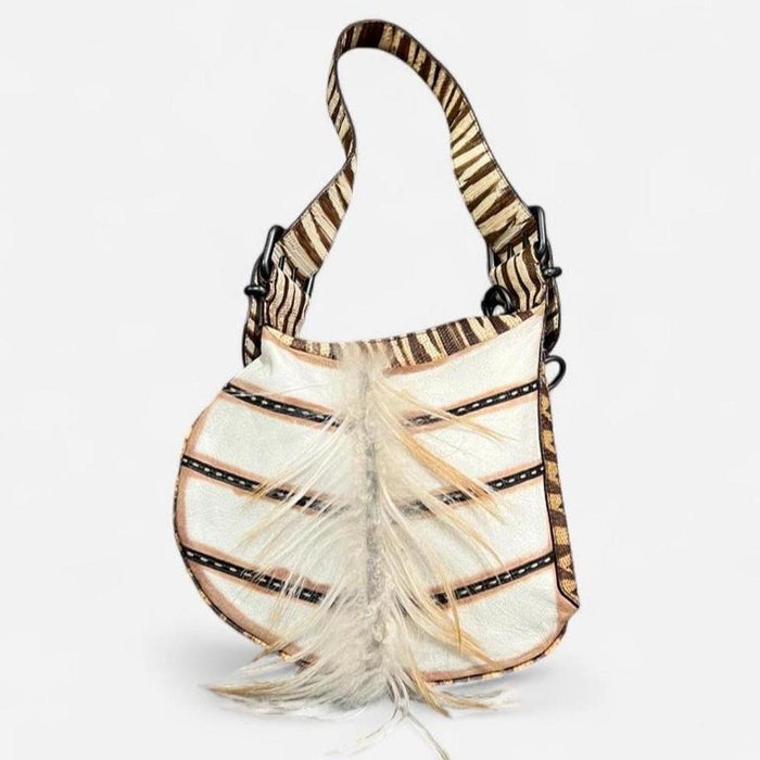 Fendi fur trimmed oyster bag