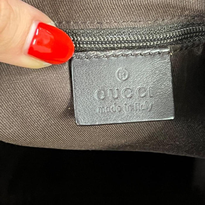 Gucci brown leather abbey shoulder bag
