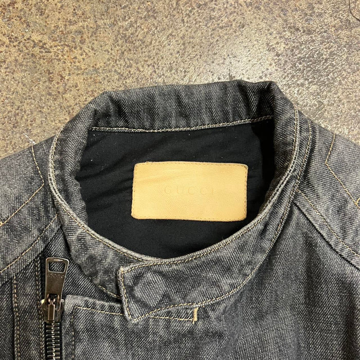Gucci denim motor jacket