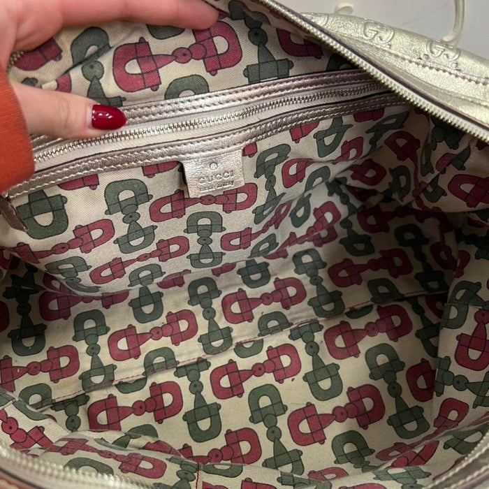 Gucci champagne Britt Boston bag