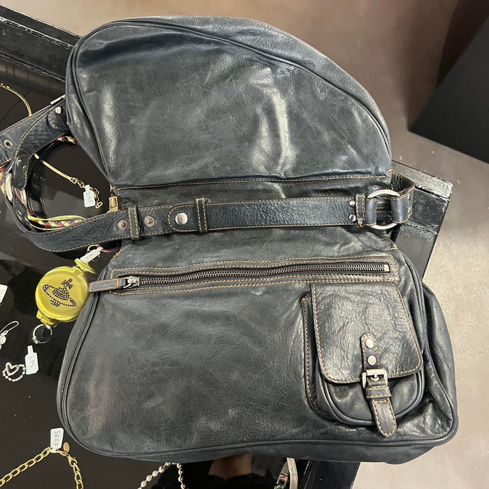 Dior gaucho black saddle bag
