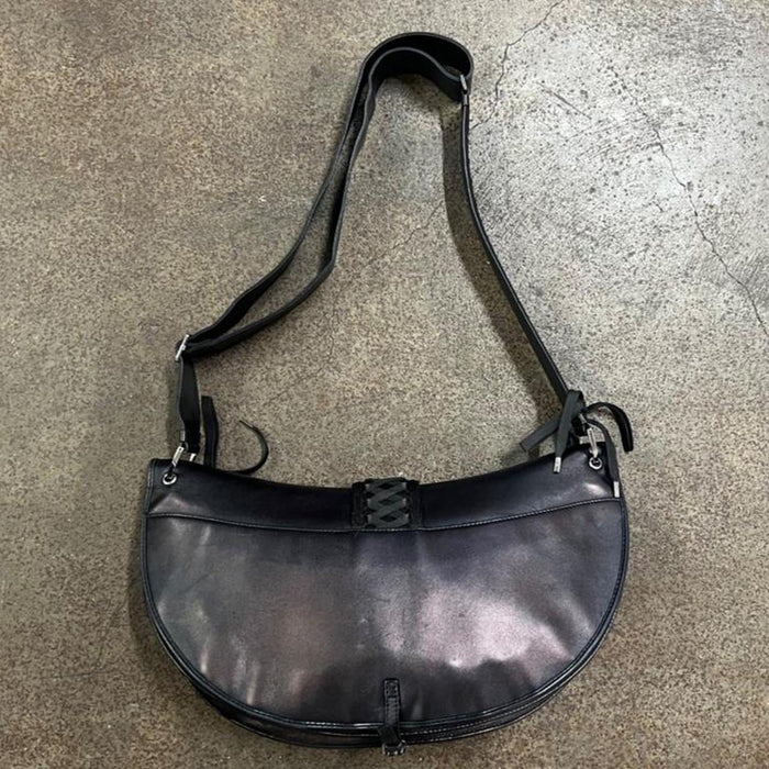 Christian Dior black leather large admit it bag