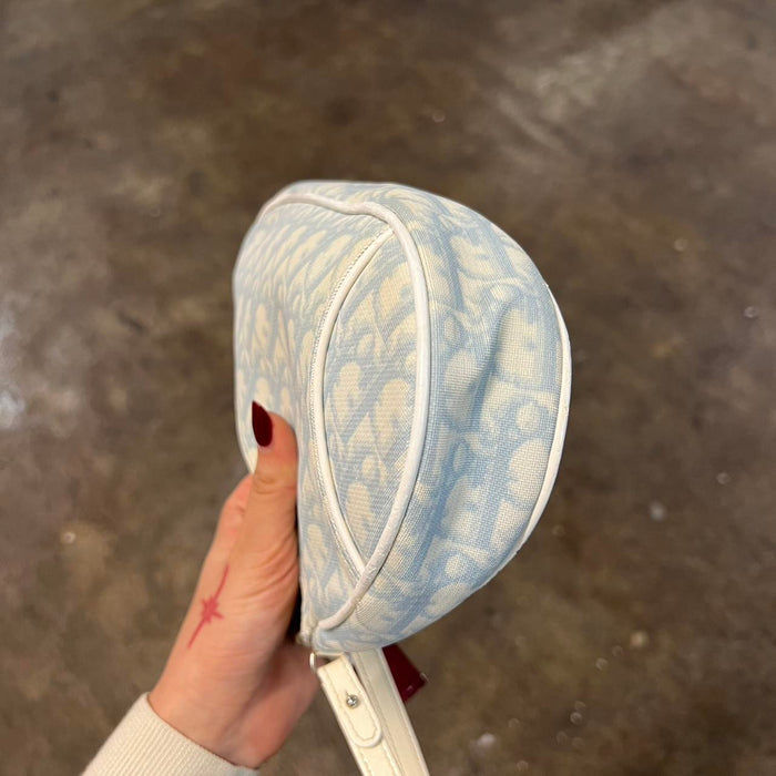 Dior blue mini saddle bag