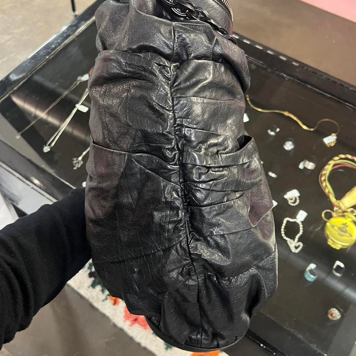 Gucci black leather galaxy bag