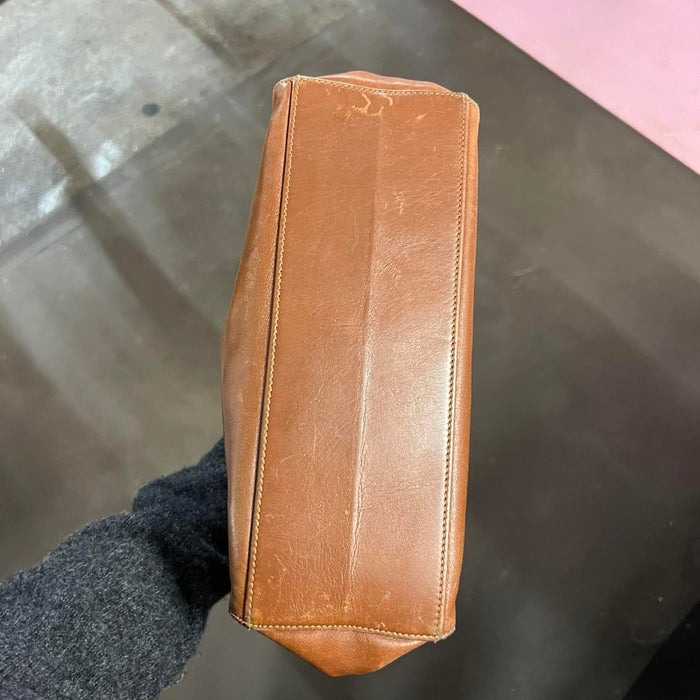 Chanel brown leather tote bag