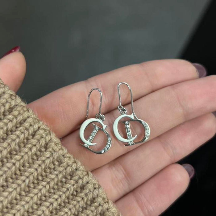 Christian Dior CD drop earrings
