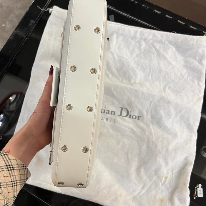 Christian Dior white Columbus bag