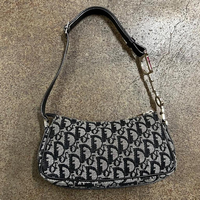 Christian Dior spellout monogram shoulder bag