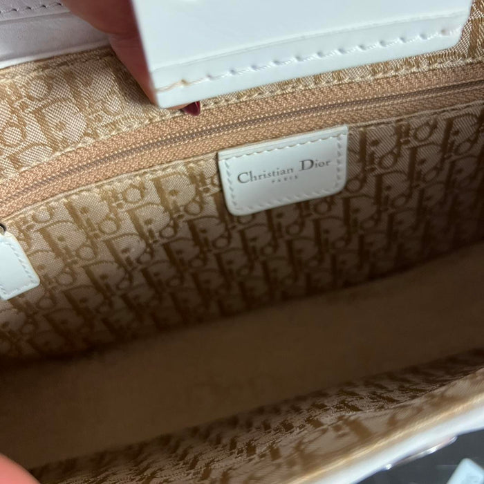 Christian Dior white Columbus bag