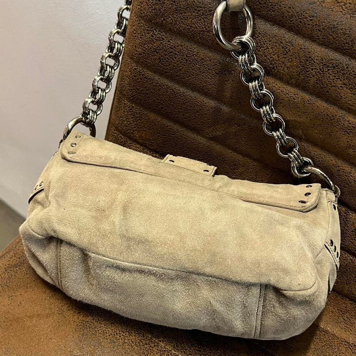 Prada suede chain shoulder bag