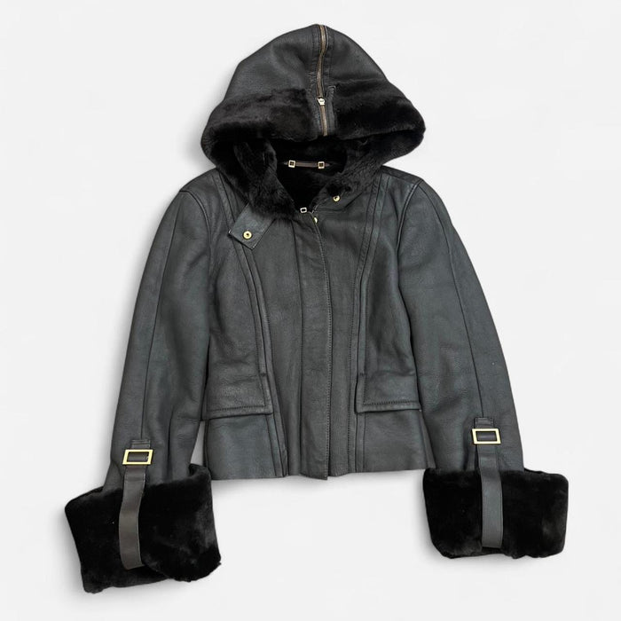 Gucci Tom Ford leather shearling jacket