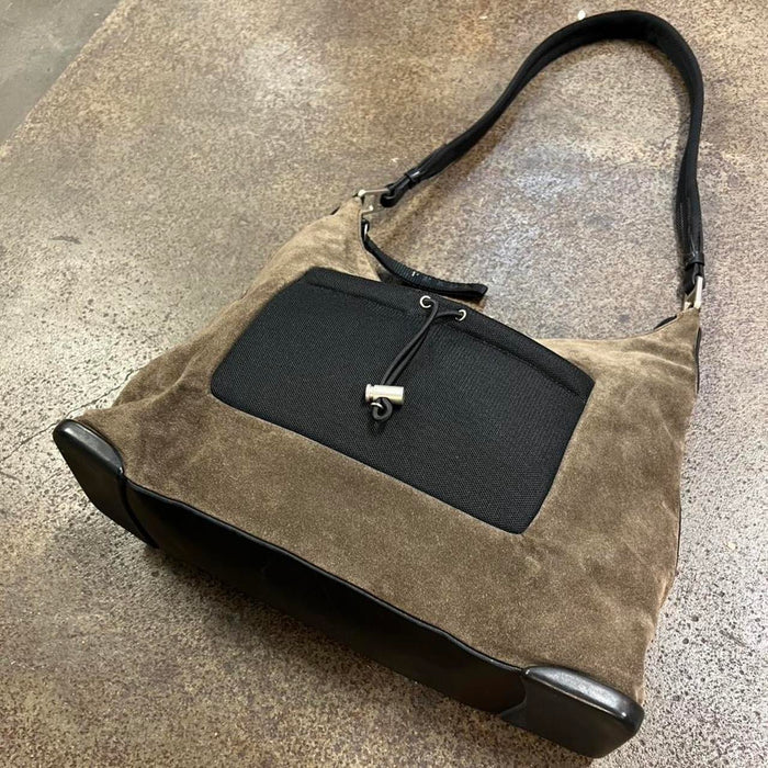 Prada suede hobo bag