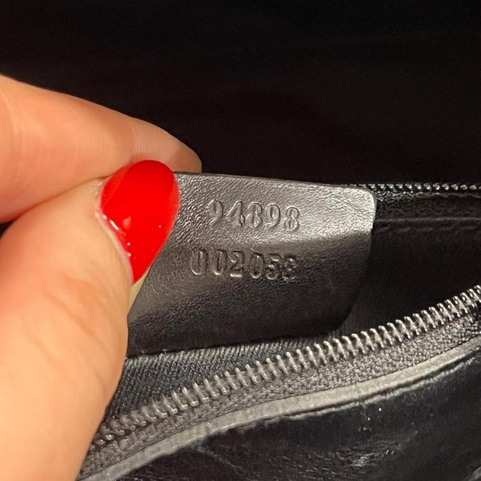 Gucci black canvas tote bag