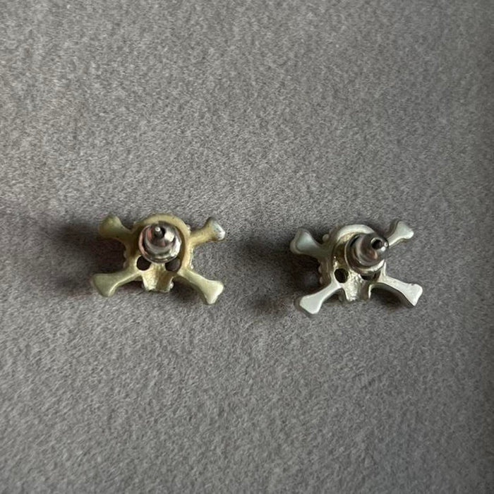 Vivienne Westwood silver pearl skull earrings