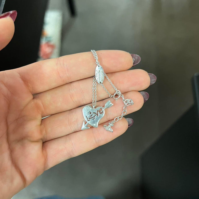 Vivienne Westwood sterling silver love heart necklace