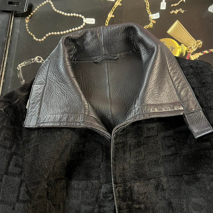 Gucci Tom Ford leather fur jacket