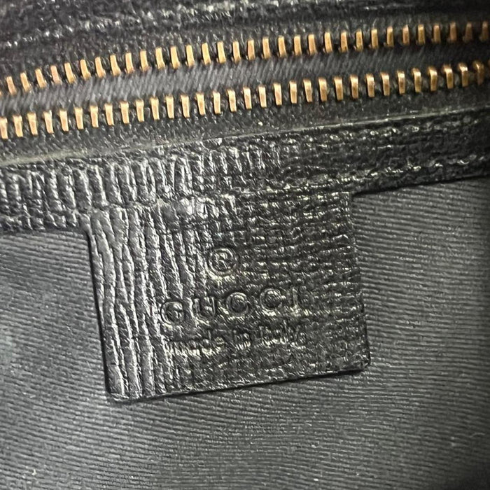 Gucci horsebit black leather shoulder bag