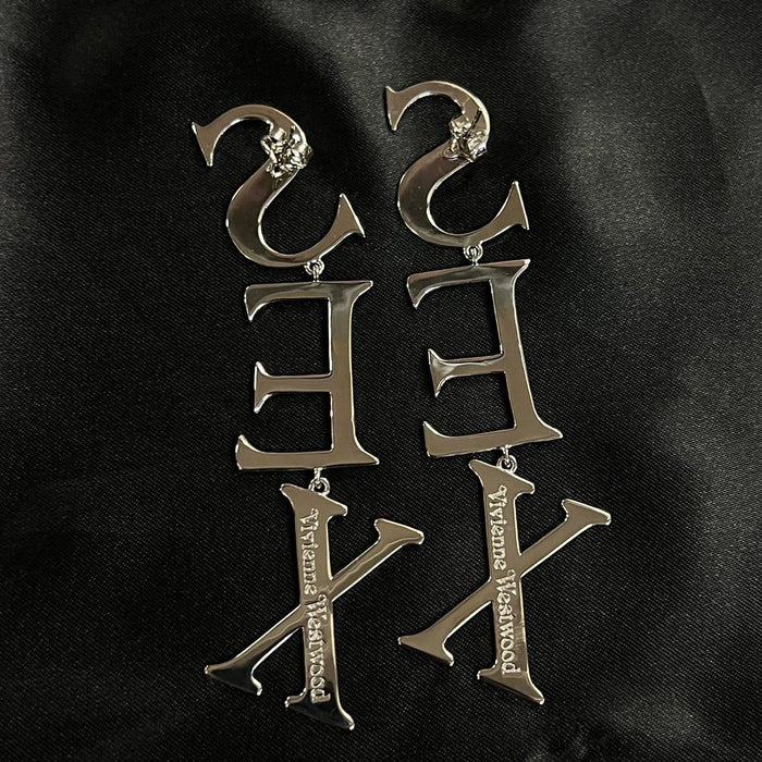 Vivienne Westwood silver sex earrings