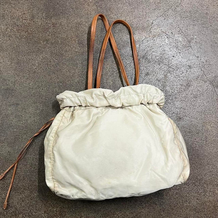 Prada jacquard nylon shoulder bag
