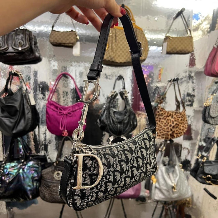 Christian Dior spellout monogram shoulder bag