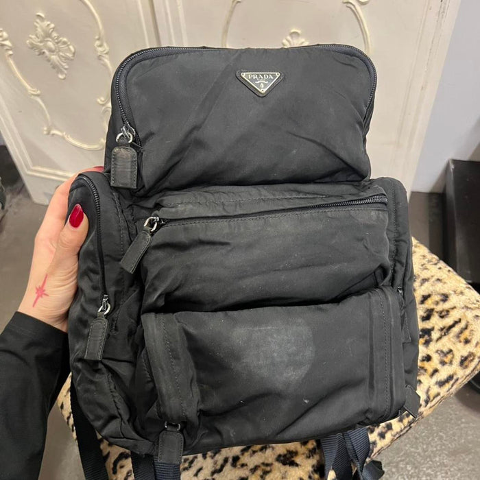Prada tessuto nylon multi pocket backpack